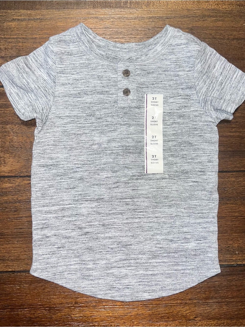 Cat & Jack Toddler Short Sleeve Shirt - Heather Gray